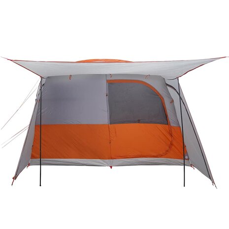 Autotent 4-persoons waterdicht grijs en oranje 9