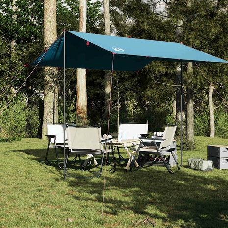 Kampeerluifel waterdicht 300x294 cm blauw 1
