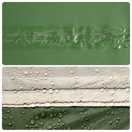 Kampeerluifel waterdicht 420x440 cm groen 8