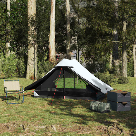 Tent 2-persoons waterdicht verduisterend stof wit 4
