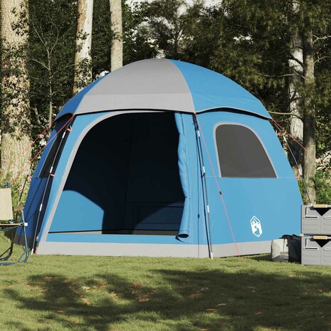 Familietent iglo 6-persoons waterdicht blauw 4