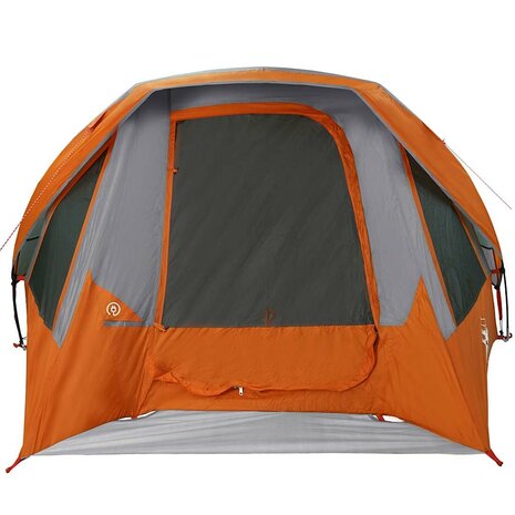 Tent 4-persoons waterdicht grijs en oranje 6