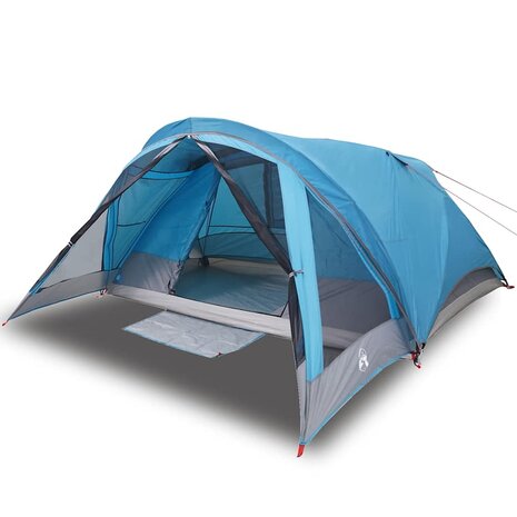Tent 4-persoons waterdicht blauw 2