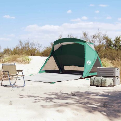 Strandtent 2-persoons zeegroen waterdicht 1