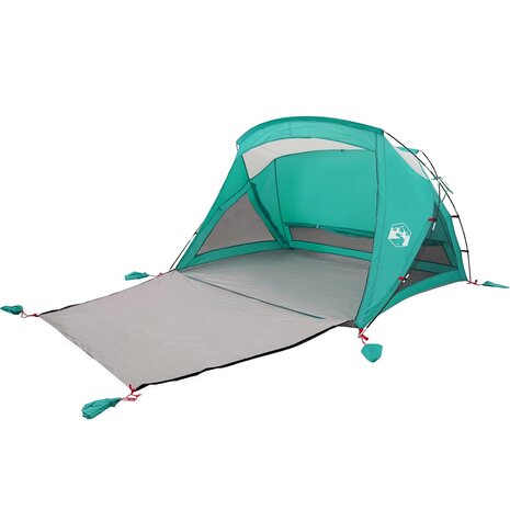 Strandtent 2-persoons zeegroen waterdicht 3