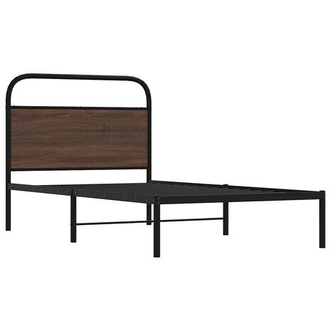 Bedframe zonder matras bewerkt hout bruin eikenkleur 100x200 cm 3