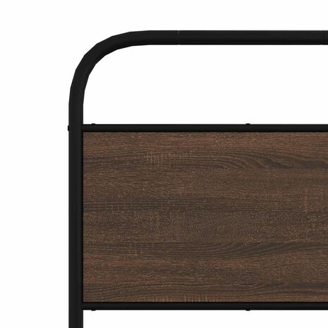 Bedframe zonder matras bewerkt hout bruin eikenkleur 75x190 cm 8