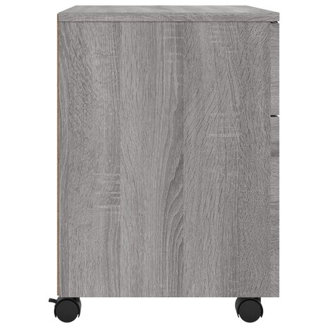 Dossierkast verrijdbaar 45x38x54 cm bewerkt hout grijs sonoma 5