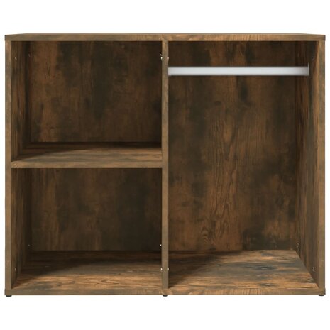 Kledingkast 80x40x65 cm bewerkt hout gerookt eikenkleurig 3