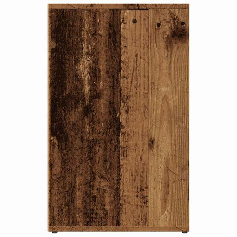 Kledingkast 80x40x65 cm bewerkt hout oud houtkleurig 5