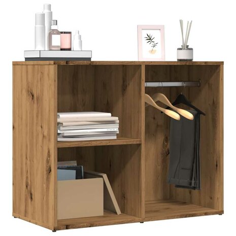 Kledingkast 80x40x65 cm bewerkt hout artisanaal eikenkleur 1
