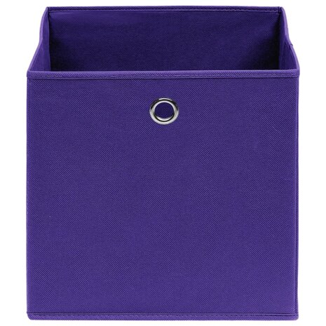Opbergboxen 4 st 28x28x28 cm nonwoven stof paars 3