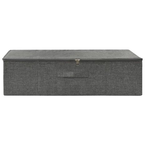Opbergbox 70x40x18 cm stof antracietkleurig 3