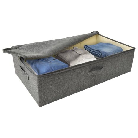 Opbergbox 70x40x18 cm stof antracietkleurig 7