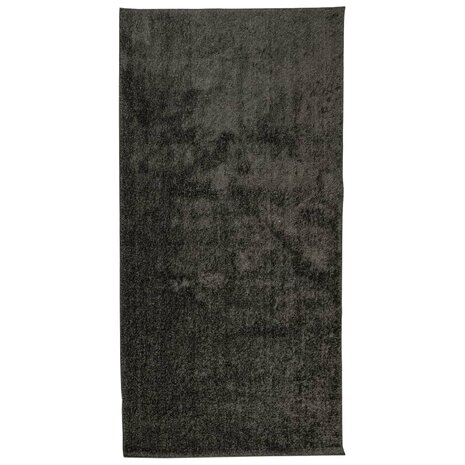 Vloerkleed ISTAN hoogpolig glanzend 100x200 cm antracietkleurig 2