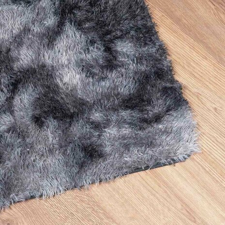 Hoogpolig vloerkleed NAVARRA 80x150 cm polyester donkergrijs 4