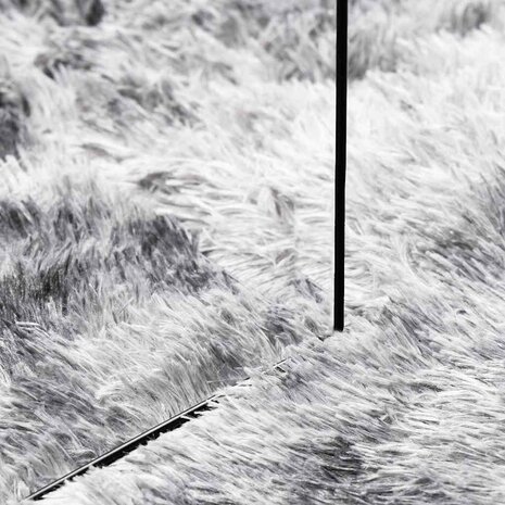 Hoogpolig vloerkleed NAVARRA 130x200 cm polyester lichtgrijs 7