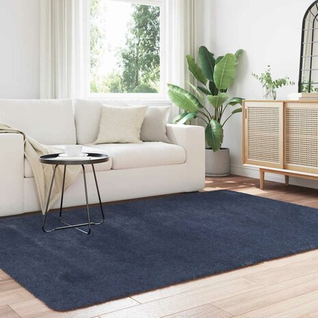 Hoogpolig vloerkleed NAVARRA 160x230 cm polyester marineblauw 3