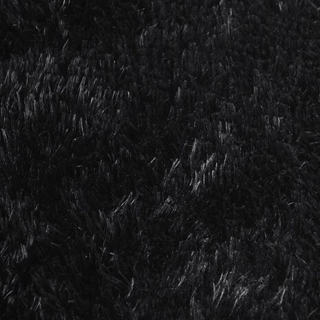 Hoogpolig vloerkleed NAVARRA 120x120 cm polyester zwart 9