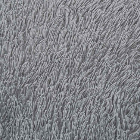 Hoogpolig vloerkleed NAVARRA 120x120 cm polyester zilvergrijs 9