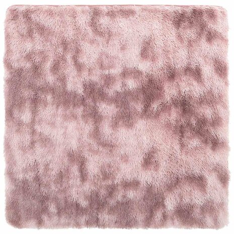 Hoogpolig vloerkleed NAVARRA 160x160 cm polyester stoffig roze 2