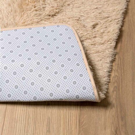Hoogpolig vloerkleed NAVARRA 200x200 cm polyester beige 6