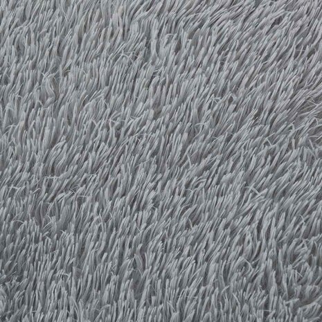 Hoogpolig vloerkleed NAVARRA 120x120 cm polyester zilvergrijs 9
