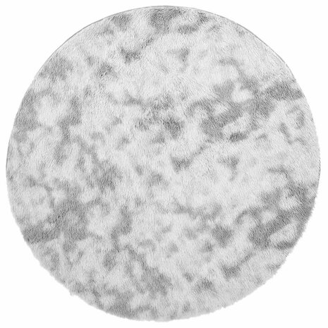 Hoogpolig vloerkleed NAVARRA 160x160 cm polyester lichtgrijs 2