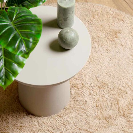 Hoogpolig vloerkleed NAVARRA 200x200 cm polyester beige 8