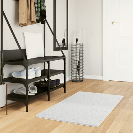 Vloerkleed OVIEDO laagpolig 60x110 cm grijs 1
