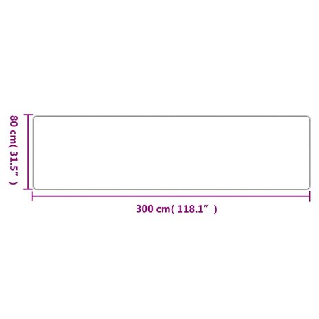 Tapijtloper 80x300 cm sisal-look zandkleurig 6