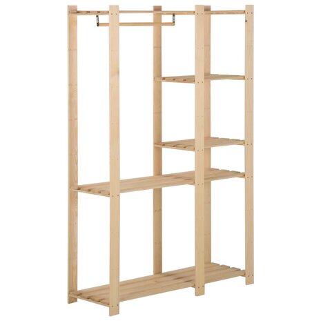 Kledingrek 110x38x170 cm massief grenenhout 2