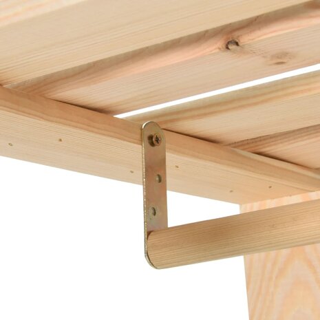 Kledingrek 110x38x170 cm massief grenenhout 5