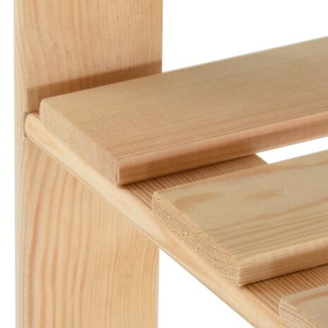 Kledingrek 110x38x170 cm massief grenenhout 6