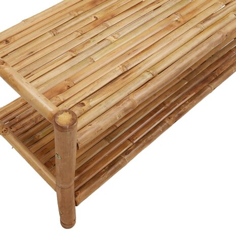Kledingrek met schappen 103x40x183 cm bamboe 8