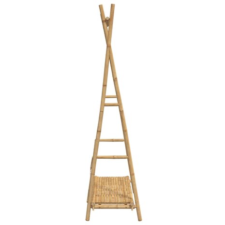 Kledingrek met schap 102x50x190 cm bamboe 6