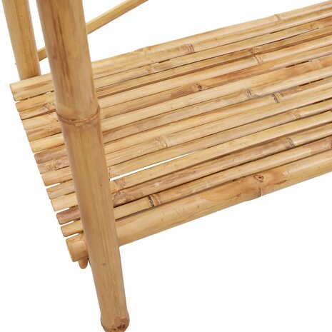 Kledingrek met schap 102x50x190 cm bamboe 8