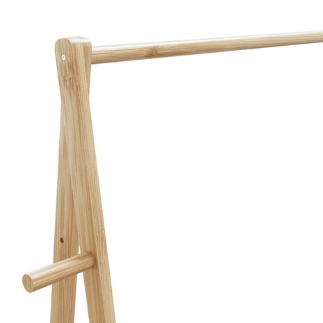Kledingrek met schappen 132x45,5x150,5 cm bamboe 7