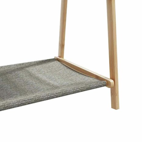 Kledingrek met schappen 132x45,5x150,5 cm bamboe 8