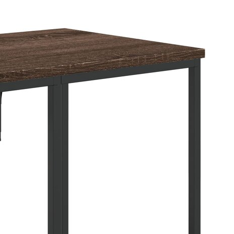 Kledingrek met schappen bewerkt hout bruin eikenkleur 7