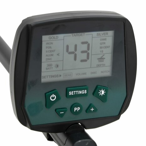Metaaldetector met LCD-scherm 24 cm zoekdiepte 6