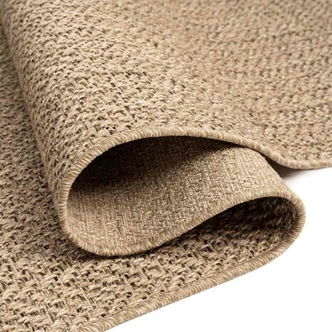 Vloerkleed ZIZUR binnen en buiten 60x110 cm jute look 5