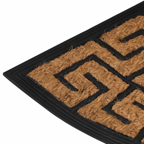 Deurmat halfrond 45x75 cm rubber en kokosvezel 4