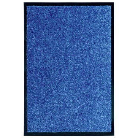 Deurmat wasbaar 40x60 cm blauw 1