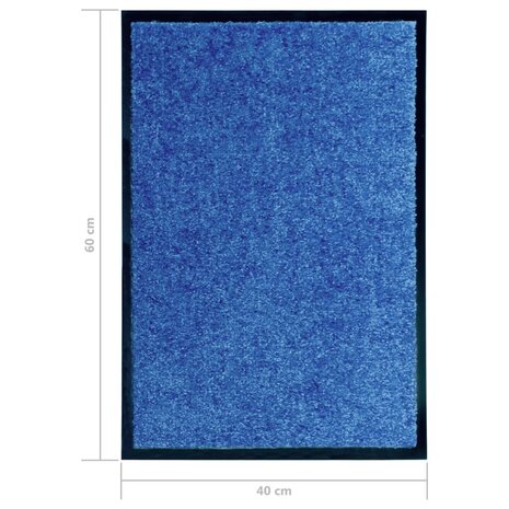 Deurmat wasbaar 40x60 cm blauw 6