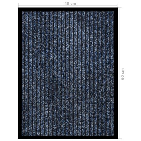 Deurmat 40x60 cm gestreept blauw 6