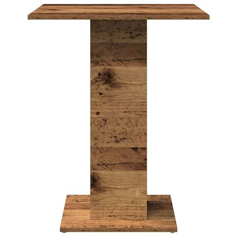 Bistrotafel 60x60x75 cm bewerkt hout oud houtkleurig 5