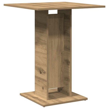 Bistrotafel 60x60x75 cm spaanplaat artisanaal eikenkleurig 6