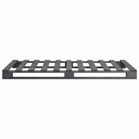 Bedframe pallet massief grenenhout grijs 90x200 cm 4