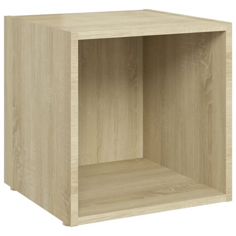 Tv-meubel 37x35x37 cm bewerkt hout sonoma eikenkleurig 2